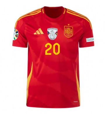 Spanien Pedri Gonzalez #20 Hjemmebanetrøje EM 2024 Kortærmet